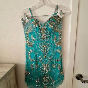 Stunning Teal Sherri Hill Dress